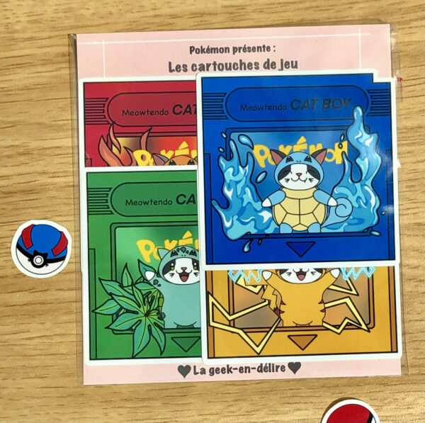 stickers Pokémon cartouche lot complet