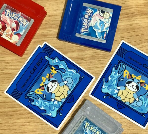 stickers Pokémon cartouche bleue