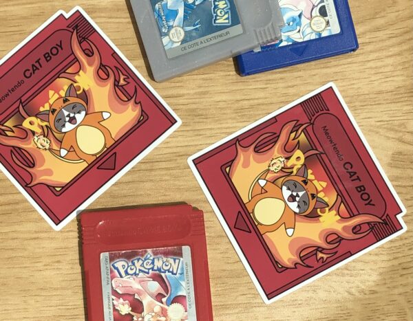 stickers Pokémon cartouche rouge