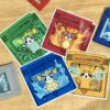stickers Pokémon cartouche bleue rouge verte jaune