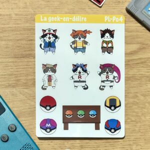 planche stickers Pokémon personnages