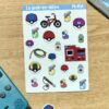 planche stickers Pokémon objets cultes