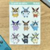 planche stickers Pokémon Evoli-tions