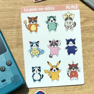 planche stickers Pokémon cultes