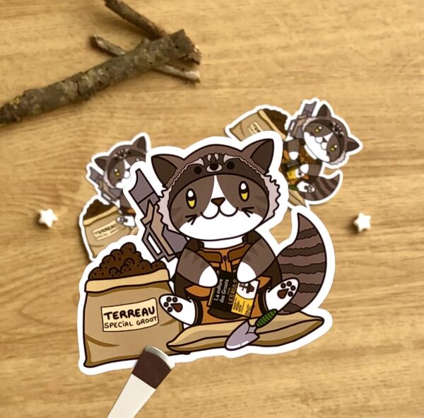 Stickers Rocket Raccoon Gardiens de la Galaxie Marvel