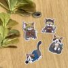lot de stickers Hobbits V1 - Seigneur des Anneaux - Merry Frodon Sam Pippin