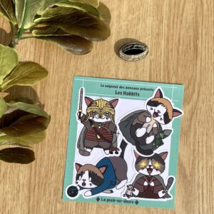 lot de stickers Hobbits V1 - Seigneur des Anneaux - Merry Frodon Sam Pippin