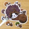 stickers Groot au printemps (fleurs roses)