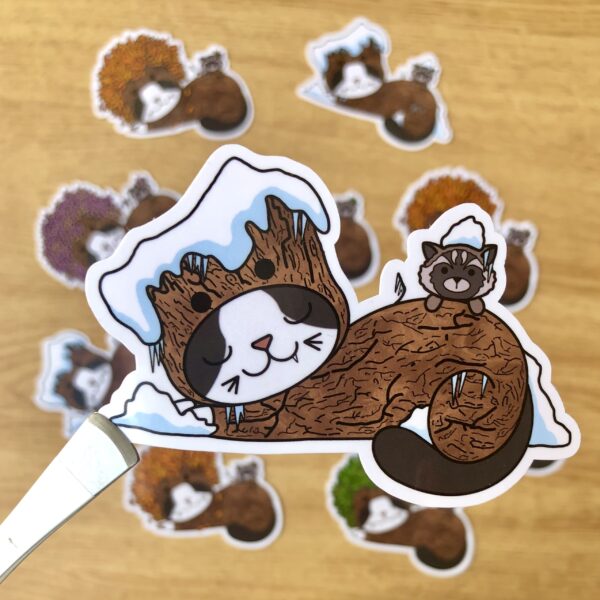 stickers Groot en hiver (sans feuille avec neige)