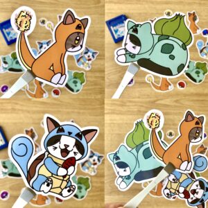 stickers starter pack Pokémon Bulbizarre Salamèche Carapuce
