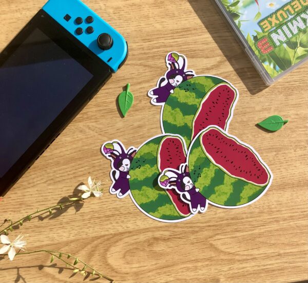 stickers Pikmin violet et pastèque