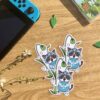 stickers Pikmin glace et jeton fleur