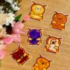 Stickers individuels Toasty Cat - version sucrée - Collection Pause gourmande