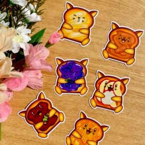 Stickers individuels Toasty Cat - version sucrée - Collection Pause gourmande