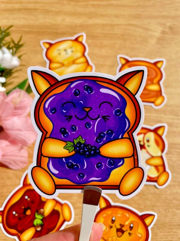 Stickers individuels Toasty Cat Confiture - Collection Pause gourmande