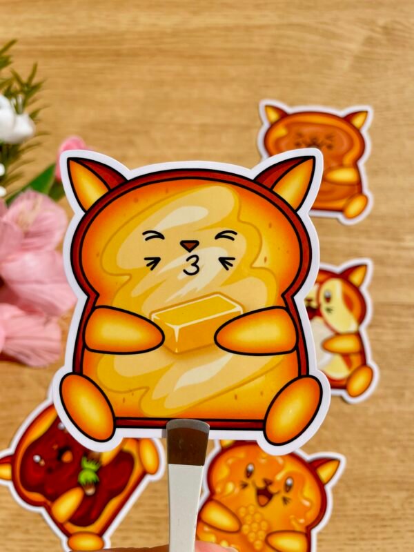 Stickers individuels Toasty Cat Beurre - Collection Pause gourmande
