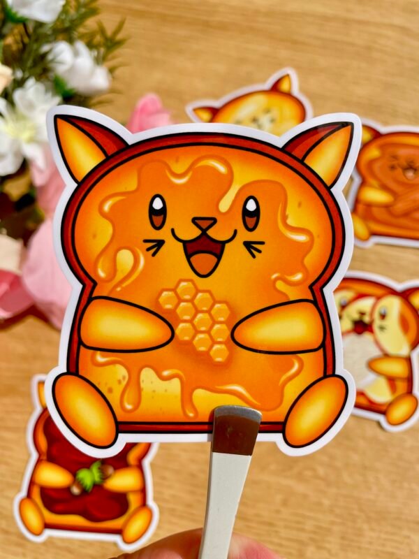 Stickers individuels Toasty Cat Miel - Collection Pause gourmande