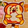 Stickers individuels Toasty Cat Pommes - Collection Pause gourmande