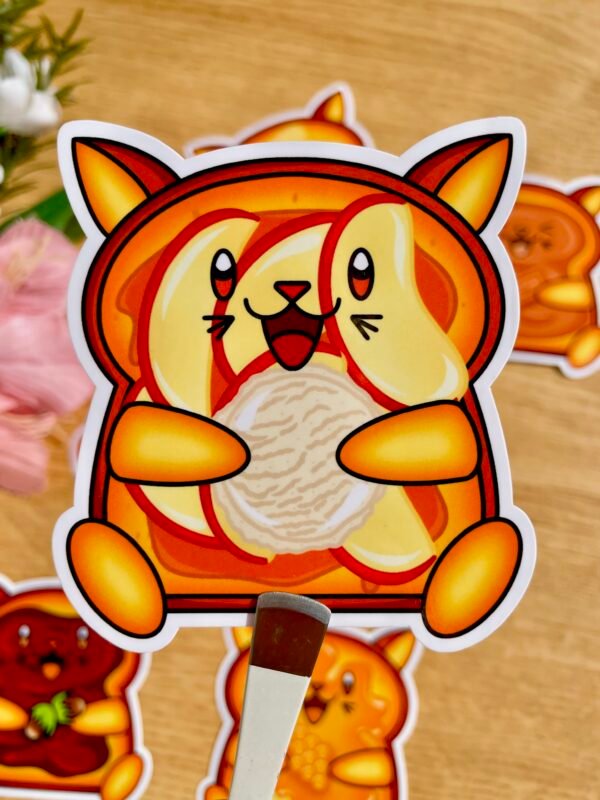Stickers individuels Toasty Cat Pommes - Collection Pause gourmande