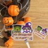 stickers Des croquettes ou un sort (chats sorcier et chat frankenstein Halloween)