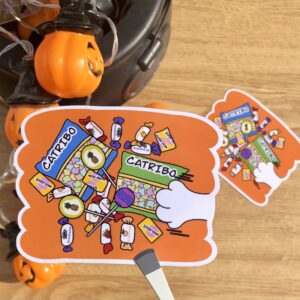 stickers Voleur de bonbons Halloween chat