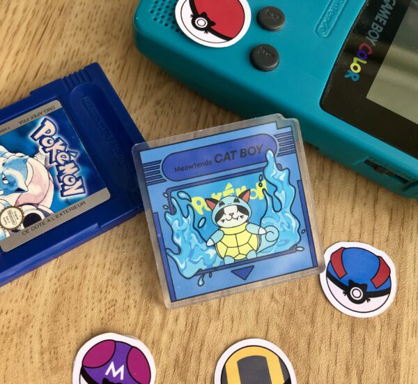 Pin's cartouche game boy Pokémon bleu