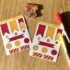 planche de stickers pour bujo Poudlard - Gryffondor rouge et jaune