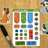 planches de stickers bujo Starters Pokémon