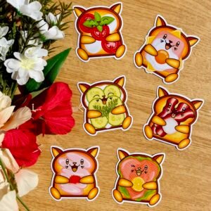 Stickers individuels Toasty Cat - version salée - Collection Pause gourmande