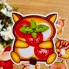 Stickers individuels Toasty Cat Tomates mozzarella - Collection Pause gourmande