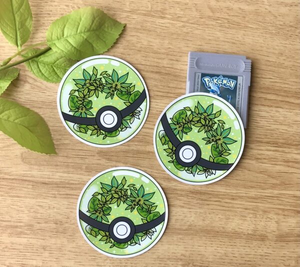 stickers Pokéball plante