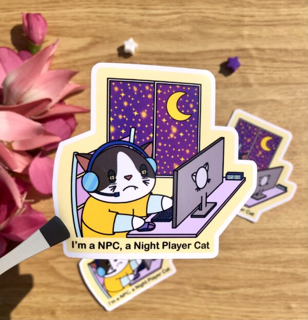 stickers NPC Night Player Cat