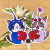 stickers Pikmin bleu et Pikmin blanc