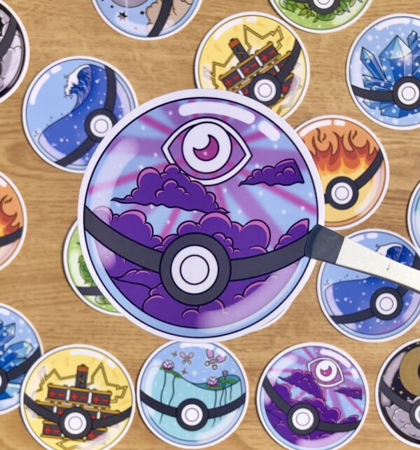 stickers Pokéball type psy