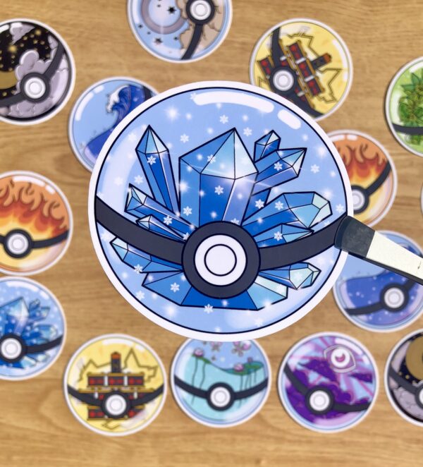 stickers Pokéball type glace