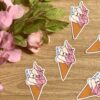 Stickers Glace à l'italienne chat kawaii