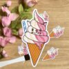 Stickers Glace à l'italienne chat kawaii