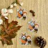 stickers Butin d'écureuil - automne