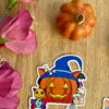 Stickers Citrouille sorcière