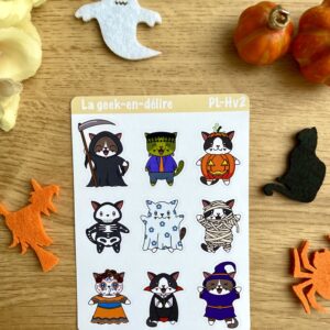 planches de stickers Halloween Party