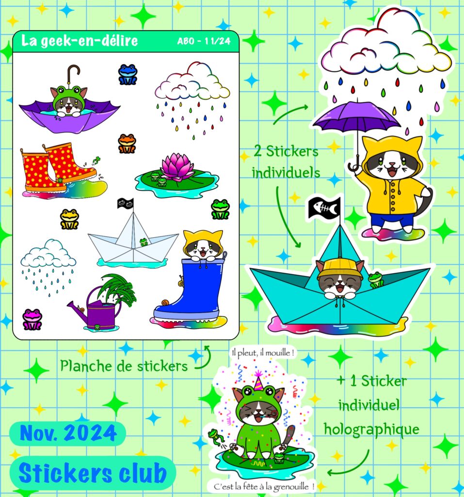 Stickers club - Novembre 24 - Rainy Days