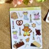 Planche de stickers Gourmandises de Noël - Collection Noël Pastel