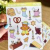 Planche de stickers Gourmandises de Noël - Collection Noël Pastel