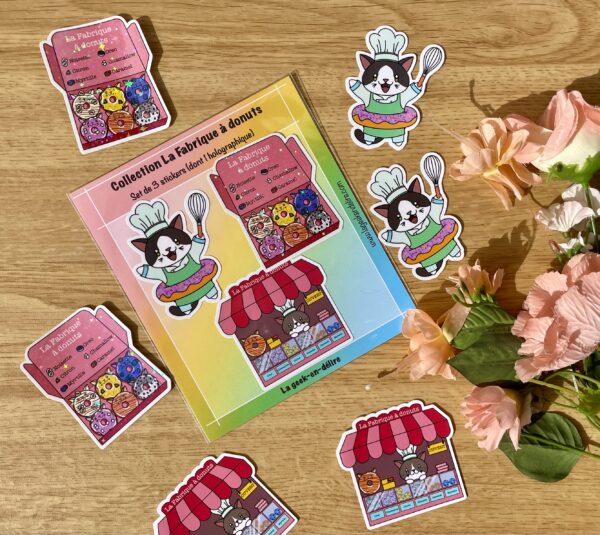 Mini collection La Fabrique à donuts - Set de 3 stickers