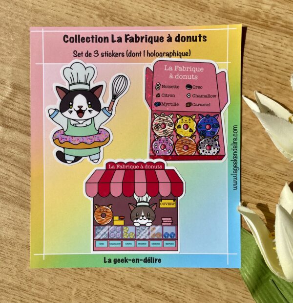 Mini collection La Fabrique à donuts - Set de 3 stickers