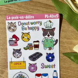 Mini collection La Fabrique à donuts - planche de stickers