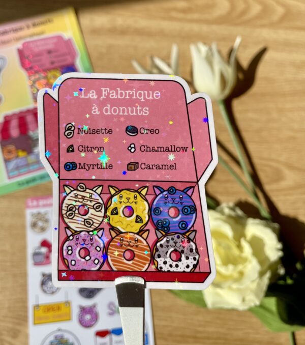 Mini collection La Fabrique à donuts - Stickers individuels holographique