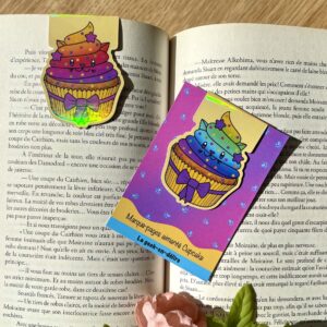 Marque-pages aimanté Cupcake - recto verso