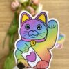 Stickers individuels Maneki Neko Arc-en-ciel - Collection Asia Mania