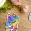Stickers individuels Maneki Neko Arc-en-ciel - Collection Asia Mania